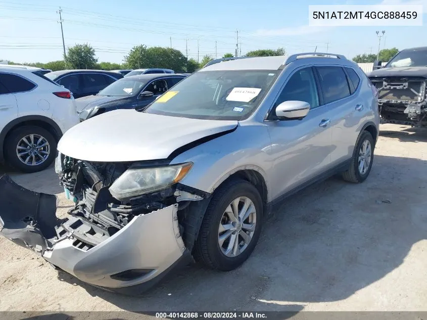 2016 Nissan Rogue S/Sl/Sv VIN: 5N1AT2MT4GC888459 Lot: 40142868