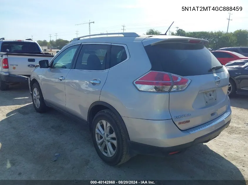 2016 Nissan Rogue S/Sl/Sv VIN: 5N1AT2MT4GC888459 Lot: 40142868