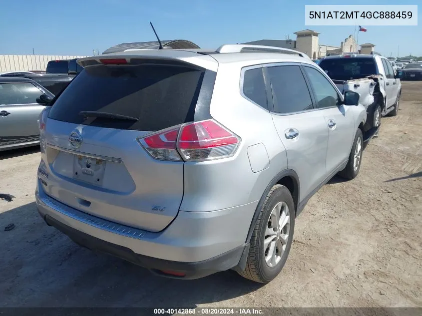 2016 Nissan Rogue S/Sl/Sv VIN: 5N1AT2MT4GC888459 Lot: 40142868