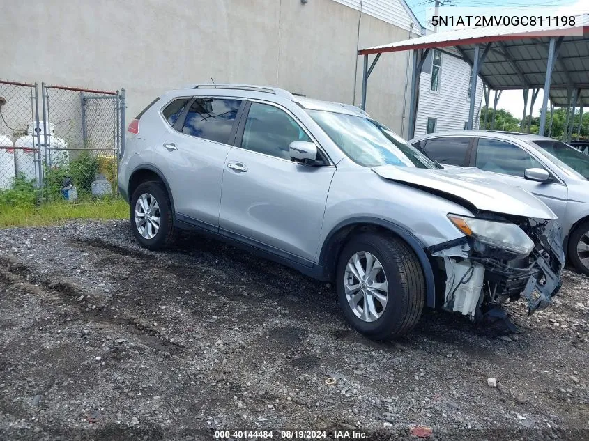 2016 Nissan Rogue Sv VIN: 5N1AT2MV0GC811198 Lot: 40144484