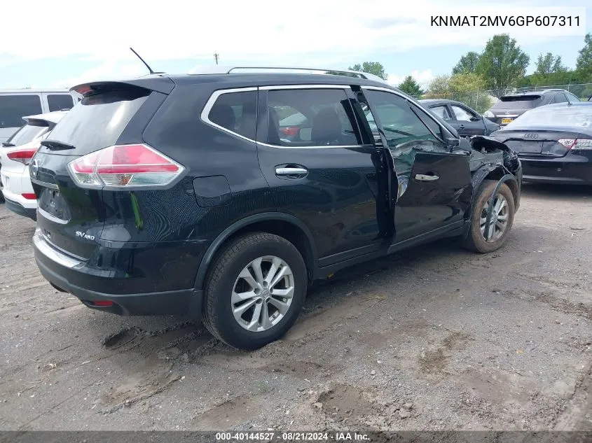 2016 Nissan Rogue Sv VIN: KNMAT2MV6GP607311 Lot: 40144527