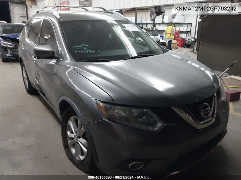 KNMAT2MT2GP703242 2016 Nissan Rogue Sv