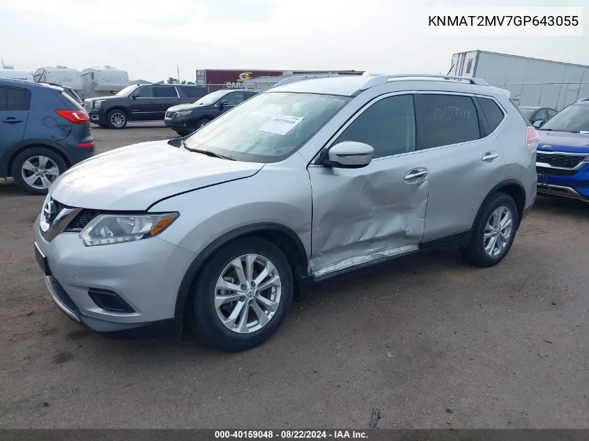 KNMAT2MV7GP643055 2016 Nissan Rogue Sv