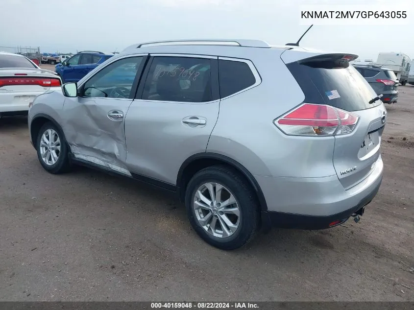 KNMAT2MV7GP643055 2016 Nissan Rogue Sv