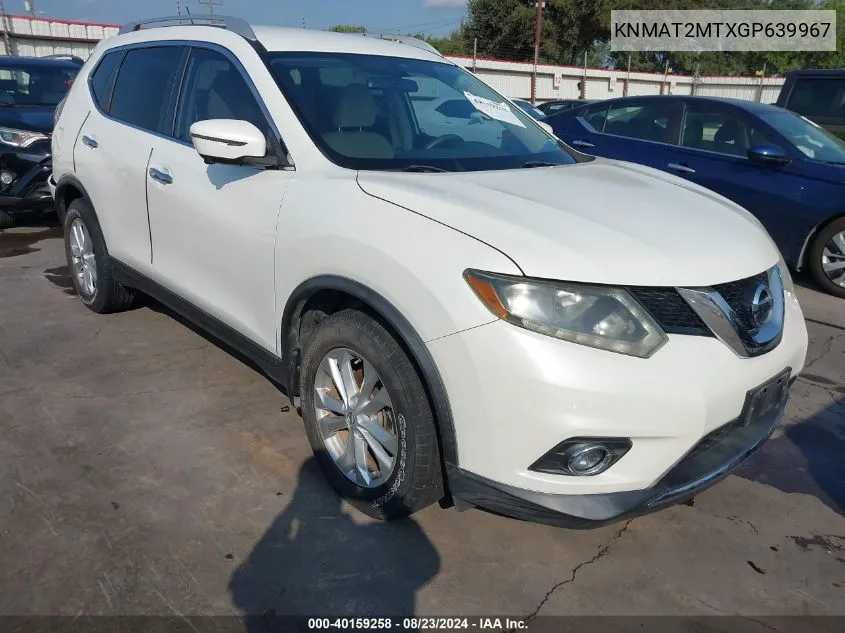 2016 Nissan Rogue Sv VIN: KNMAT2MTXGP639967 Lot: 40159258