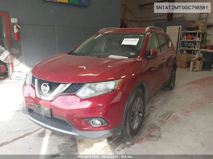 5N1AT2MT0GC798581 2016 Nissan Rogue Sl