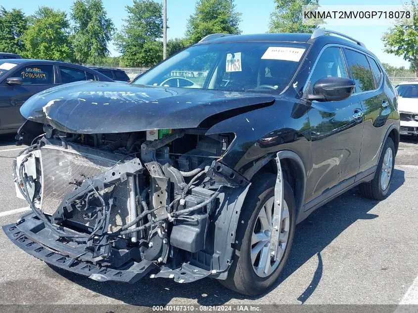 KNMAT2MV0GP718078 2016 Nissan Rogue Sv