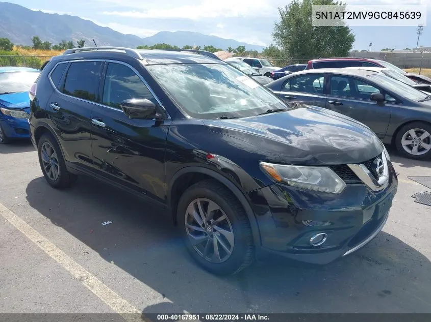 2016 Nissan Rogue Sl VIN: 5N1AT2MV9GC845639 Lot: 40167951