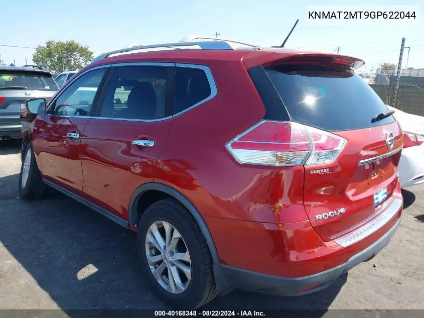 KNMAT2MT9GP622044 2016 Nissan Rogue Sv