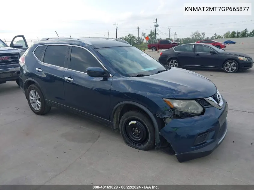 KNMAT2MT7GP665877 2016 Nissan Rogue Sv