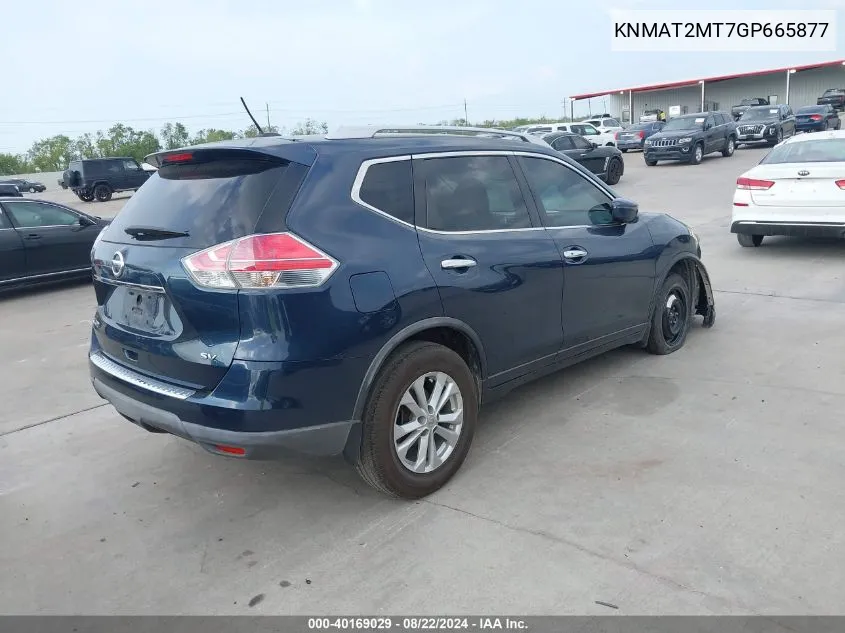 KNMAT2MT7GP665877 2016 Nissan Rogue Sv