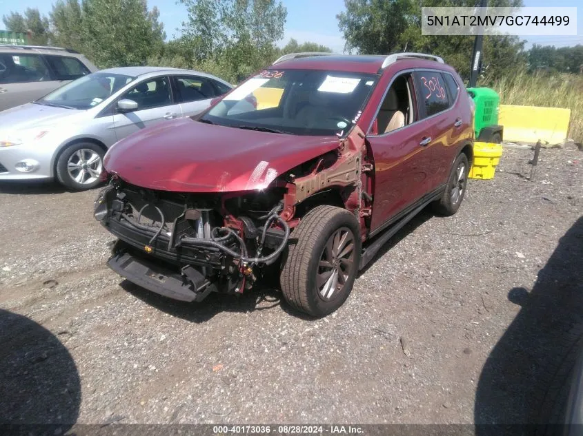 2016 Nissan Rogue Sl VIN: 5N1AT2MV7GC744499 Lot: 40173036