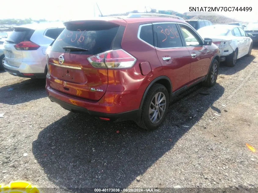 5N1AT2MV7GC744499 2016 Nissan Rogue Sl