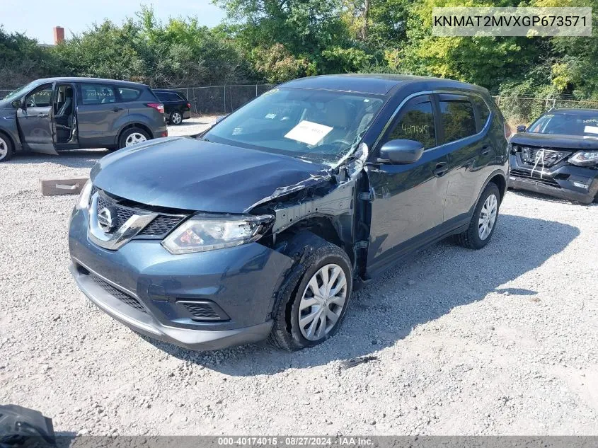 2016 Nissan Rogue S VIN: KNMAT2MVXGP673571 Lot: 40174015