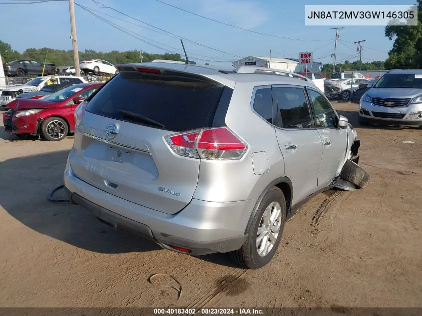 2016 Nissan Rogue Sv VIN: JN8AT2MV3GW146305 Lot: 40183402