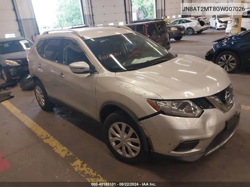 2016 Nissan Rogue S VIN: JN8AT2MT8GW007026 Lot: 40185101