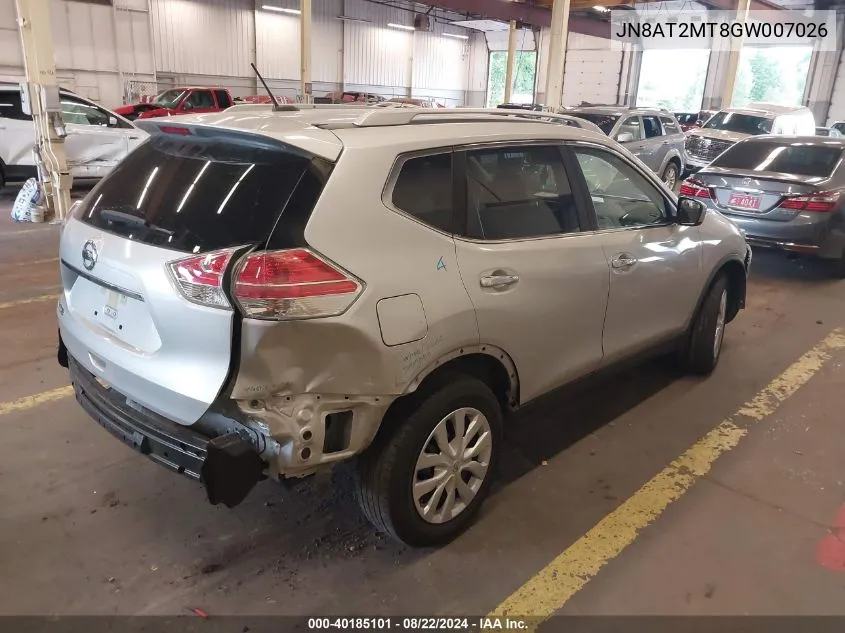 JN8AT2MT8GW007026 2016 Nissan Rogue S