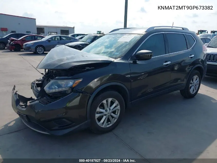 2016 Nissan Rogue Sv VIN: KNMAT2MT9GP673382 Lot: 40187827