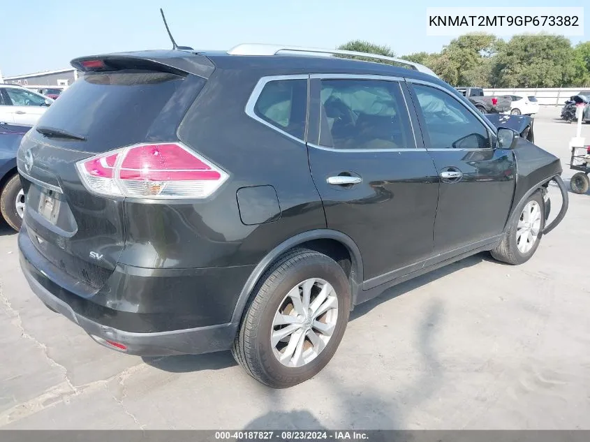 2016 Nissan Rogue Sv VIN: KNMAT2MT9GP673382 Lot: 40187827