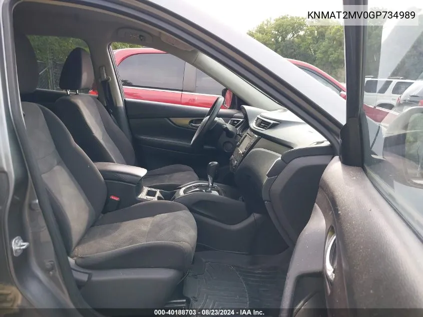 KNMAT2MV0GP734989 2016 Nissan Rogue Sv