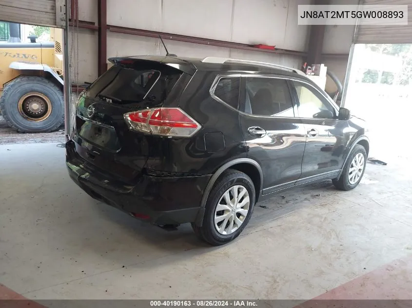 JN8AT2MT5GW008893 2016 Nissan Rogue S