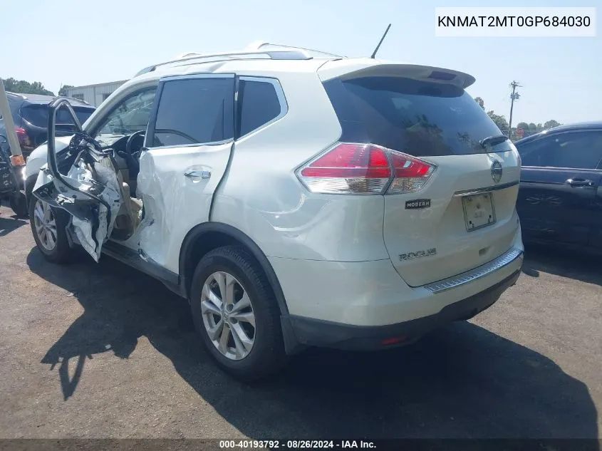 KNMAT2MT0GP684030 2016 Nissan Rogue Sv