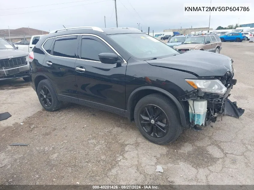 KNMAT2MV5GP604786 2016 Nissan Rogue Sv