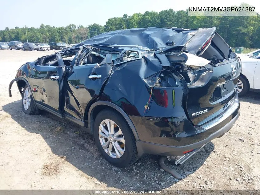 KNMAT2MV3GP624387 2016 Nissan Rogue Sv