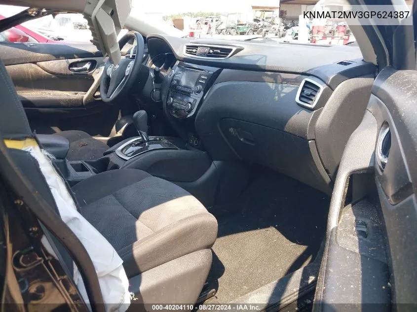 KNMAT2MV3GP624387 2016 Nissan Rogue Sv