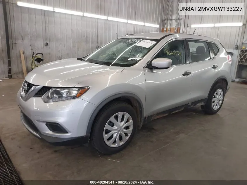 2016 Nissan Rogue S VIN: JN8AT2MVXGW133227 Lot: 40204541