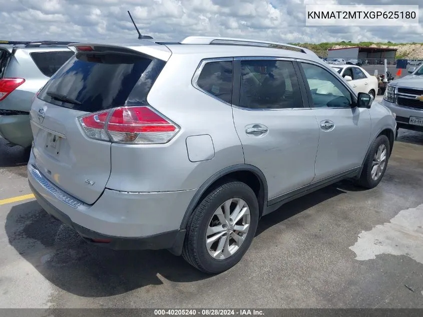 KNMAT2MTXGP625180 2016 Nissan Rogue Sv