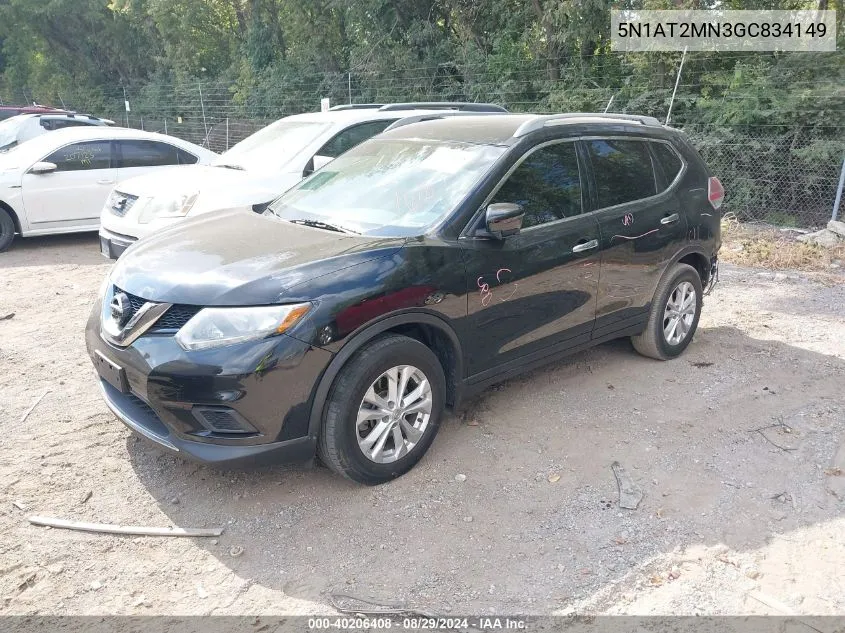 5N1AT2MN3GC834149 2016 Nissan Rogue S/Sl/Sv