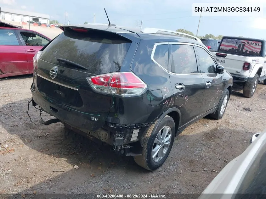 5N1AT2MN3GC834149 2016 Nissan Rogue S/Sl/Sv