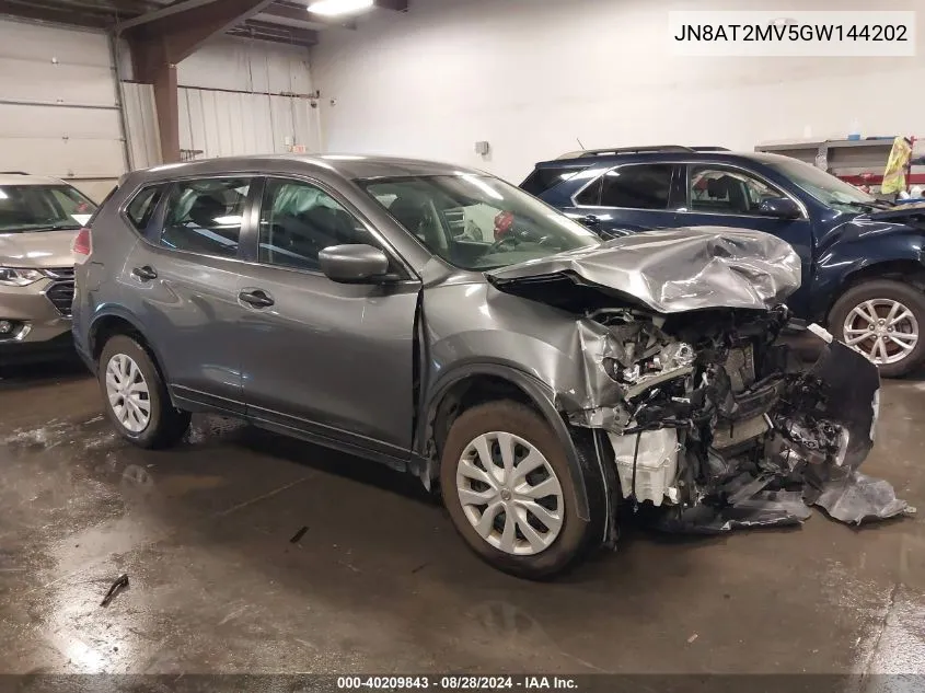 2016 Nissan Rogue S VIN: JN8AT2MV5GW144202 Lot: 40209843