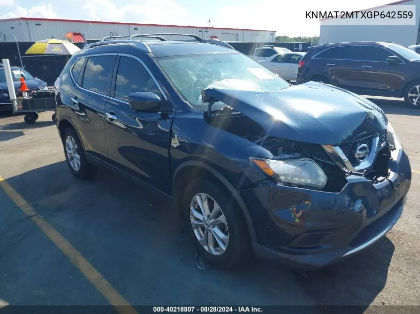 KNMAT2MTXGP642559 2016 Nissan Rogue Sv