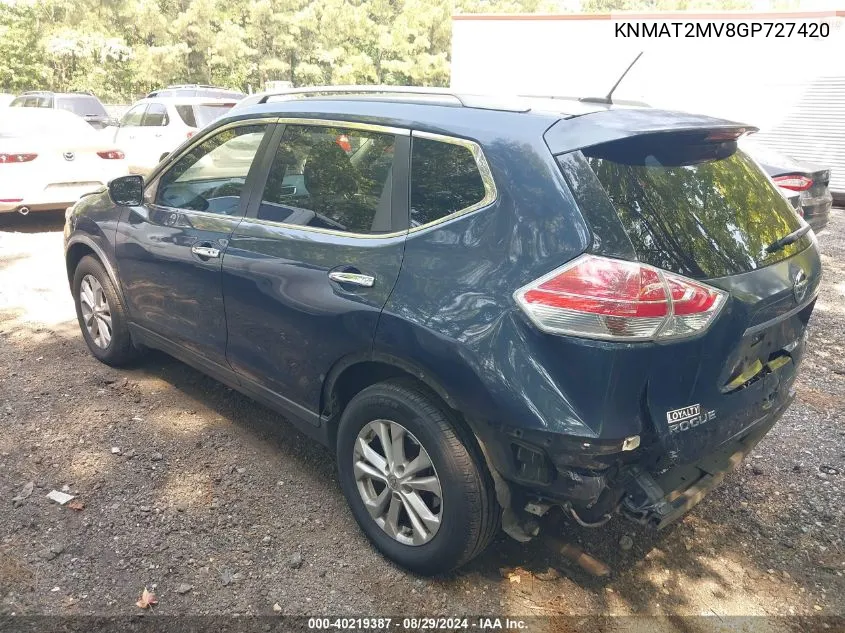 KNMAT2MV8GP727420 2016 Nissan Rogue Sv