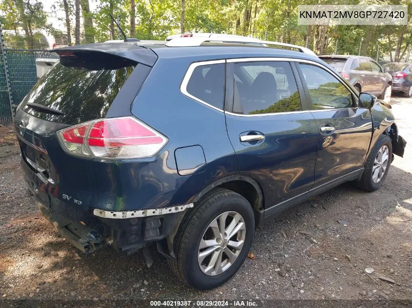 KNMAT2MV8GP727420 2016 Nissan Rogue Sv