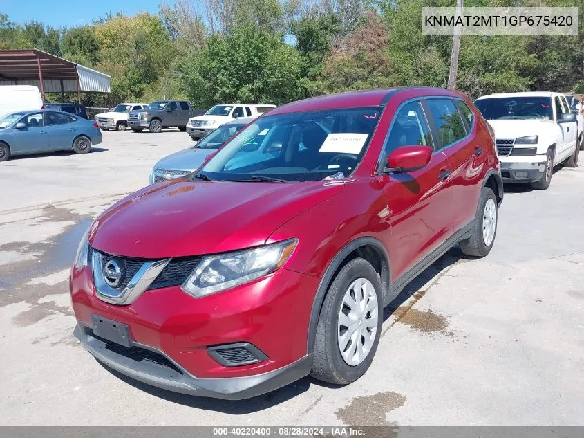 KNMAT2MT1GP675420 2016 Nissan Rogue S/Sl/Sv