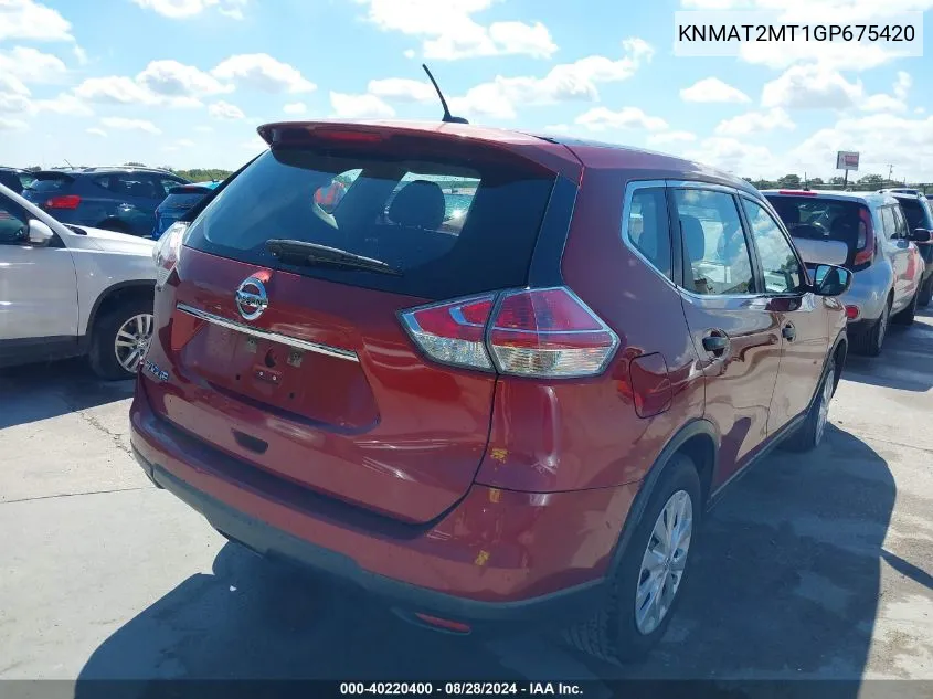 KNMAT2MT1GP675420 2016 Nissan Rogue S/Sl/Sv