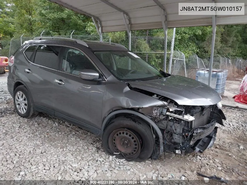 2016 Nissan Rogue S VIN: JN8AT2MT5GW010157 Lot: 40231390