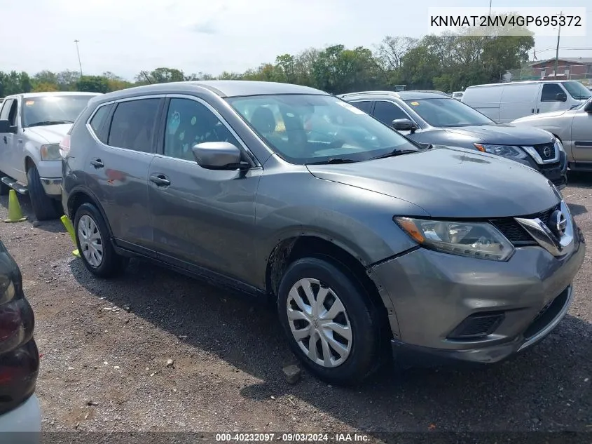 KNMAT2MV4GP695372 2016 Nissan Rogue S/Sl/Sv