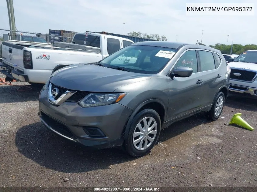 KNMAT2MV4GP695372 2016 Nissan Rogue S/Sl/Sv