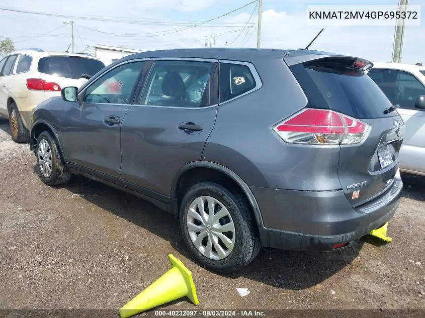 KNMAT2MV4GP695372 2016 Nissan Rogue S/Sl/Sv