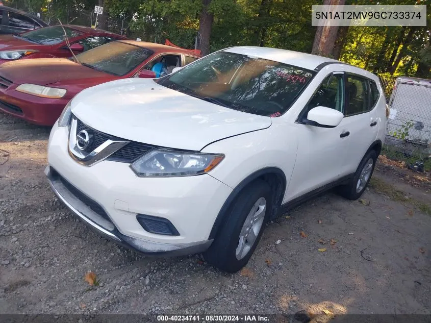 2016 Nissan Rogue S/Sl/Sv VIN: 5N1AT2MV9GC733374 Lot: 40234741