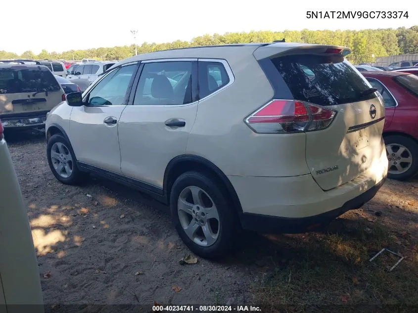 2016 Nissan Rogue S/Sl/Sv VIN: 5N1AT2MV9GC733374 Lot: 40234741