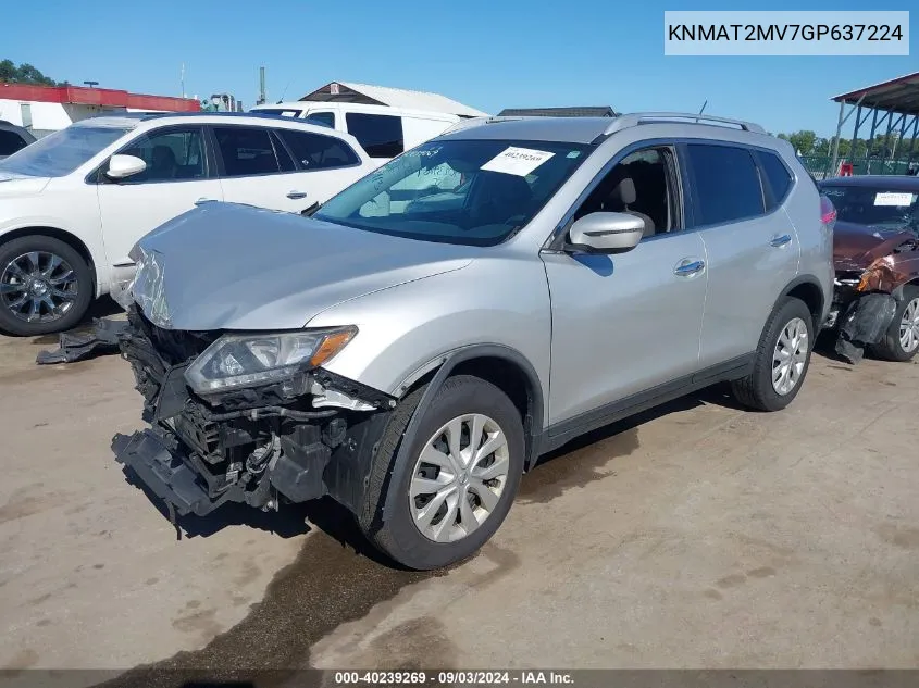 KNMAT2MV7GP637224 2016 Nissan Rogue S