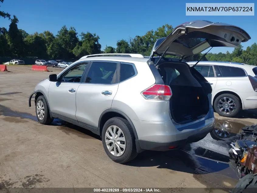 KNMAT2MV7GP637224 2016 Nissan Rogue S