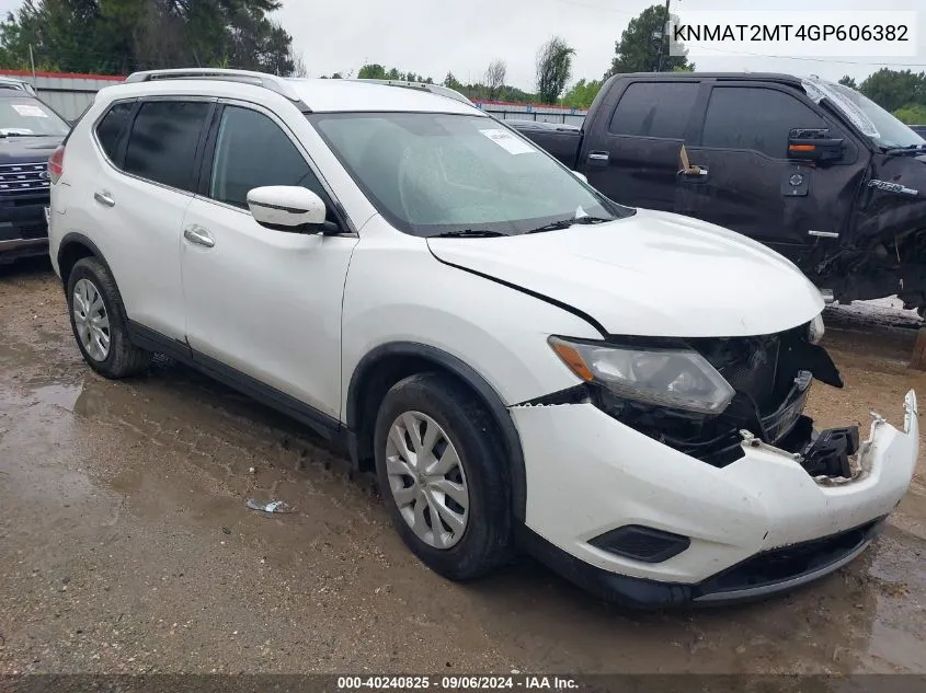 2016 Nissan Rogue S VIN: KNMAT2MT4GP606382 Lot: 40240825