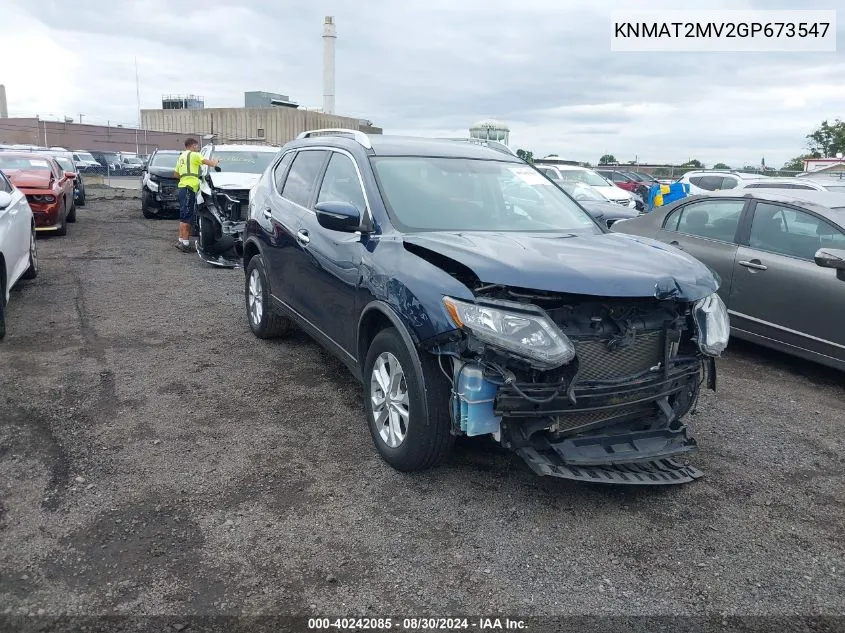 2016 Nissan Rogue Sv VIN: KNMAT2MV2GP673547 Lot: 40242085