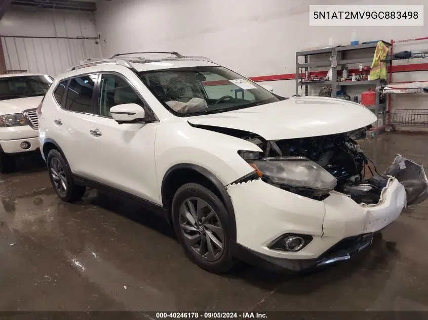 2016 Nissan Rogue Sl VIN: 5N1AT2MV9GC883498 Lot: 40246178